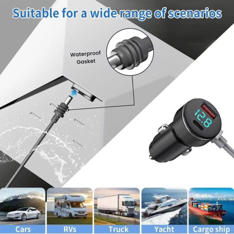 Câble D'alimentation DC Pour Starlink - 18AWG, IP68, 2.5m - Extension étanche Avec Connecteur - 8