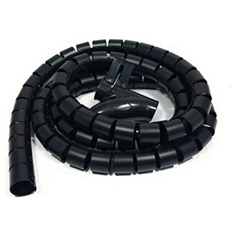 Gaine Câble 3M Souple Ajustable Gestion des Câbles Rangement Cache-Câbles Tressée Fendue en PET pour Câbles Télé/Ordinateur/Chargeur - Bricolage