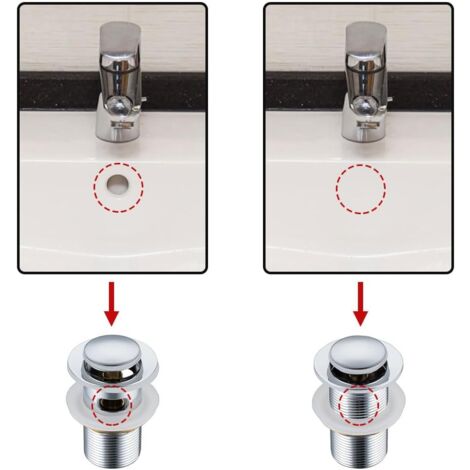 Bächlein Bonde Universelle Avec Trop-Plein Pour Lavabo Et Évier - Valve