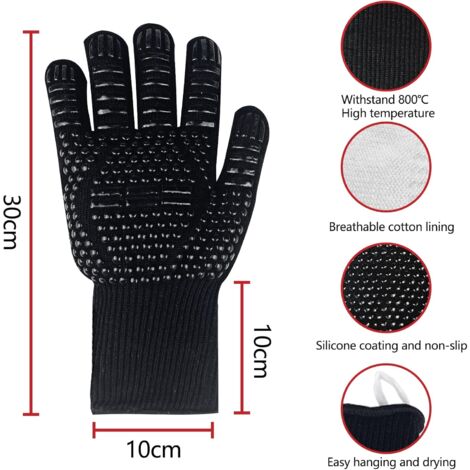Gants De Cuisine Antidérapants Résistants à La Chaleur - Paire De Gants De Four Épais Pour Cuisson Et Barbecue