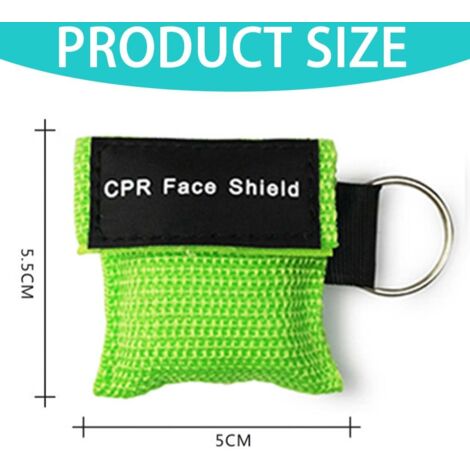 Lot De 12 Masques De Poche CPR Avec Porte-clés Rouge - Modèle 1013, Pour Formation Premiers Secours