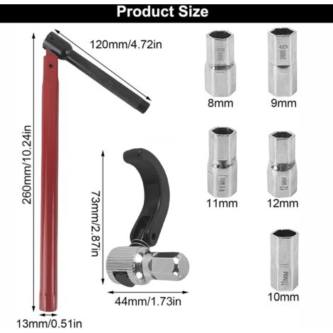 Jeu De 7 Clés Pour Écrou De Robinet 8-12mm - Outil Spécial Plomberie Lavabo Et Évier