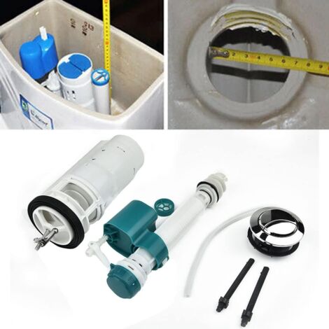 Kit Remplissage Réservoir Toilette Double Chasse – Compatible 18-24 Cm, Économie D'Eau, Valve Remplissage & Vidange Robuste