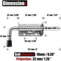 304 Targette En Acier Inoxydable, 200mm Loquet De Porte, épaissi Targette De Porte, Loquet De