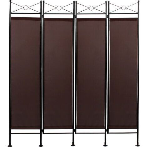 Divisor de Habitaciones, Biombo, 180 x 160 cm, Marrón, Panel: 100%