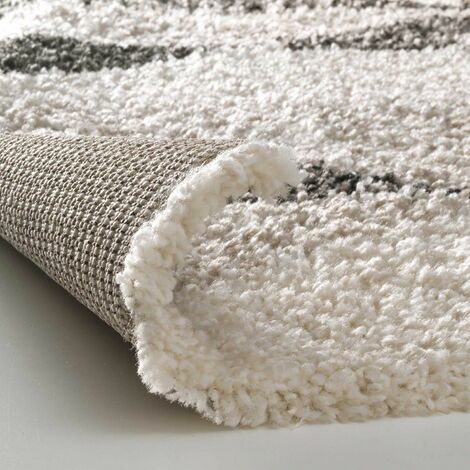 Tapis shaggy - Losanges bicolores