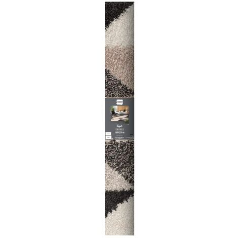 Tapis shaggy - Losanges bicolores
