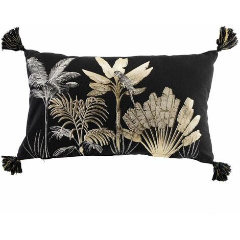 DEKO & CO Coussin imprimé et déhoussable Galapagos - 30 x 50 cm - Maison