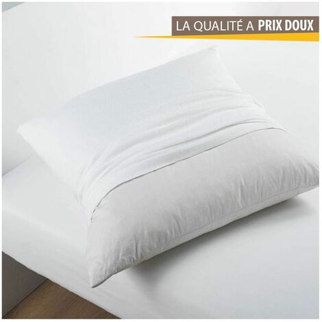 Protège oreiller - 65x65cm - Molleton 100% Coton