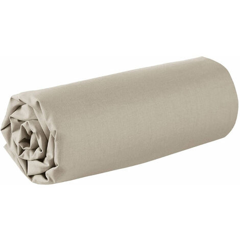 Drap housse - 100 x 190 cm - 100% coton - 57 fils - France - Écru