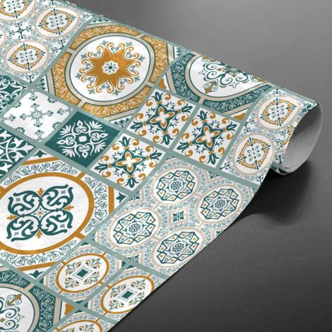 Nappe Toile Cirée Antitache Normandie Motif Vichy Vert Et Blanc - Largeur 140 Cm - Neuf
