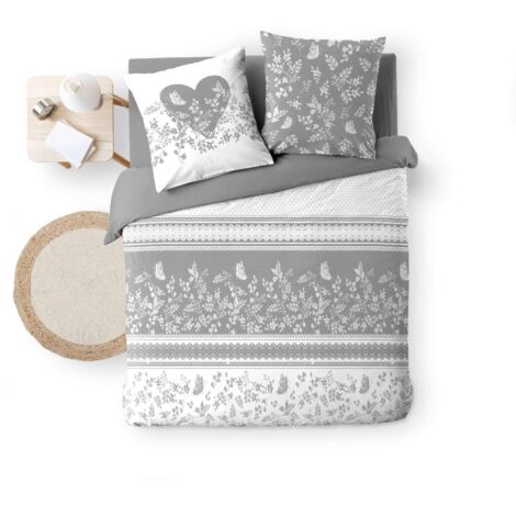 PARURE DE DRAP 4 PIECES IMPRIME 42 FILS ALLOVER MONROE SANS
