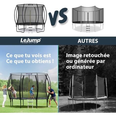 Trampoline Extérieur Ø305cm Noir Rond LEJUMP Pumpkin
