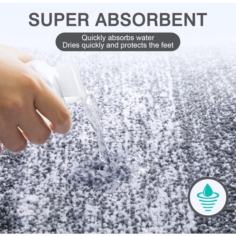 Tappetino Da Bagno SOANNY In Microfibra - 60x90 Cm Antiscivolo E Super Assorbente | Blu - Foto 2