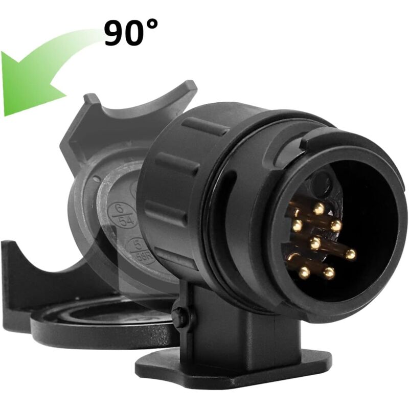 Adattatore Rimorchio 13 A 7 Poli Impermeabile - Mini Convertitore Per Camper, Camion E Veicoli - Foto 3