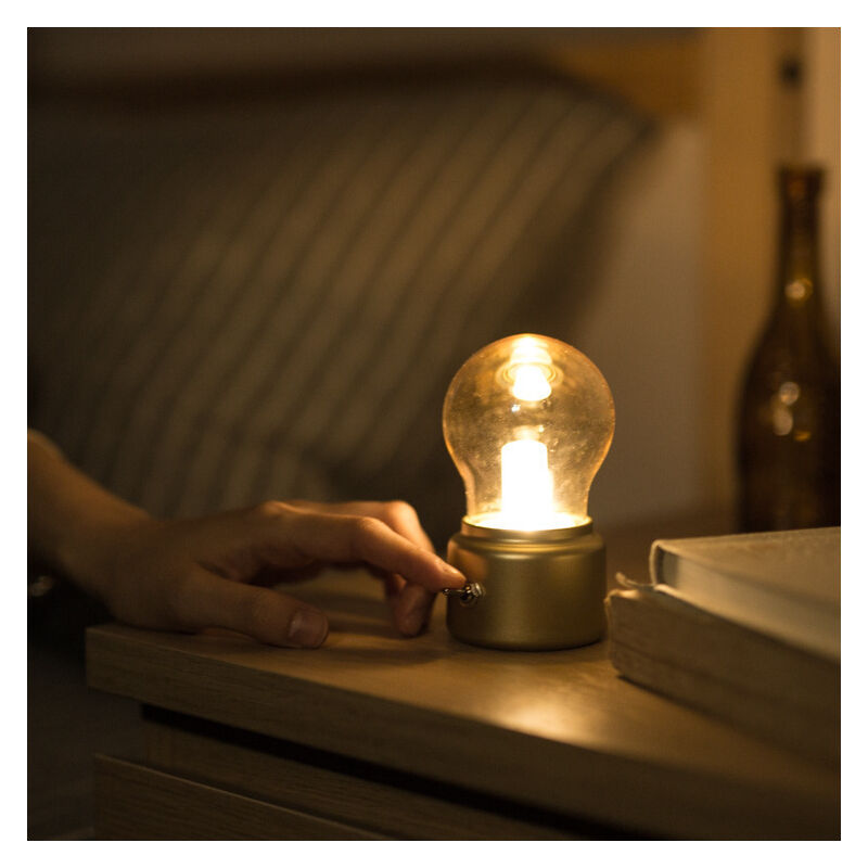 Lampadina senza fili USB da tavolo, USB ricaricabile LED Night Light Mini comodino scrivania lampada a risparmio energetico ed elegante per l'illuminazione da comodino camera da letto(Nero Lampadina senza fili USB da tavolo, USB ricaricabile LED Night Light Mini comodino scrivania lampada a risparmio energetico ed elegante per l'illuminazione da comodino camera da letto(Nero