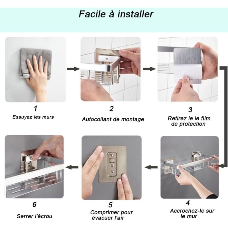 SUS304 Organizer Doccia Ad Angolo 2 Pezzi | Oro Spazzolato | In Acciaio Inox | Porta Shampoo A Parete