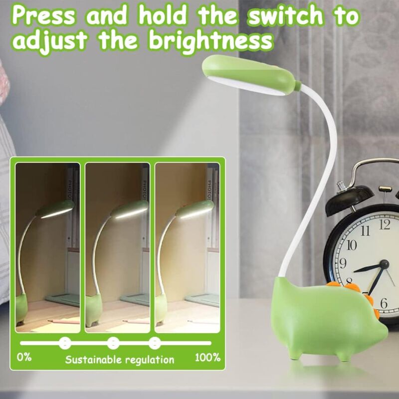 Lampada da scrivania cerchio led touch luce lettura ricaricabile usb bianco orientabile lume tavolo comodino design