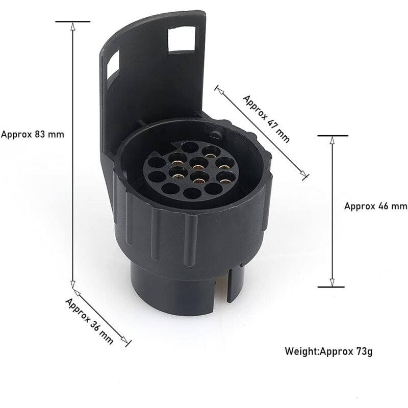 Adattatore per spina rimorchio 7/13, connettore da 7 a 13 pin, spina