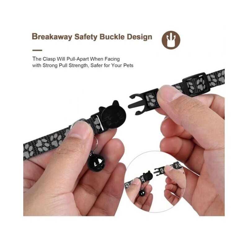 12 Collari Riflettenti Per Gatti Con Fibbia Di Sicurezza A Sgancio Rapido E Campanello~p170952724 - Foto 10