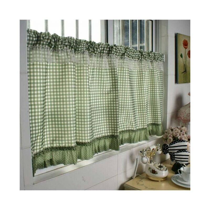 Pickluc Tenda A Mezza Finestra Per Cucina 91x76 Cm - 2 Pannelli Oscuranti Con Tasca Per Asta, 100% Poliestere, Per Piccole Finestre E Privacy