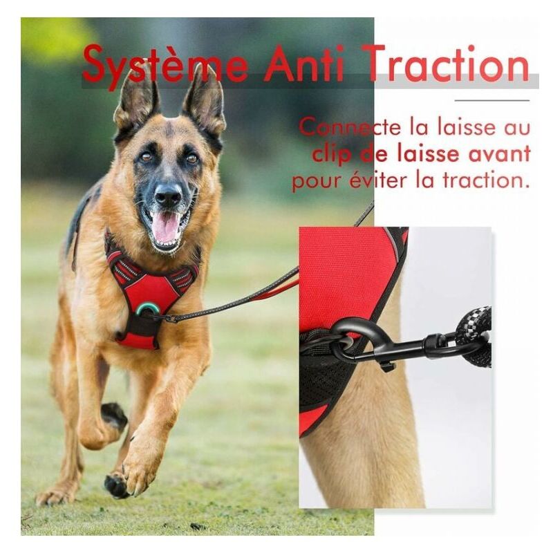 Pettorina Cane FEimaX Anti Tiro Taglia XL - Riflettente, Con Maniglia E 3 Ganci, Per Cani Grandi - Foto 9