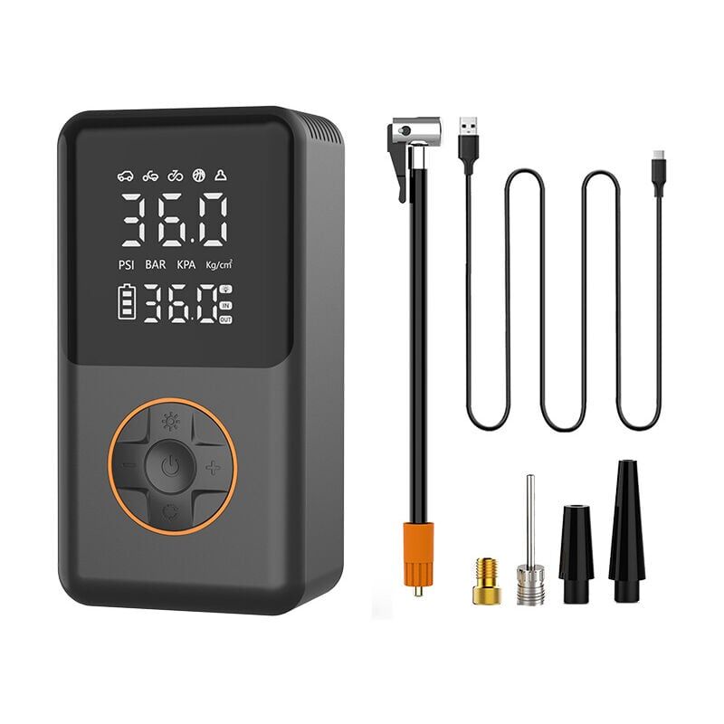 Pompa Aria Elettrica 150 PSI Portatile - Gonfia Gomme Auto, Bici E Moto Con Display LCD - Foto 3