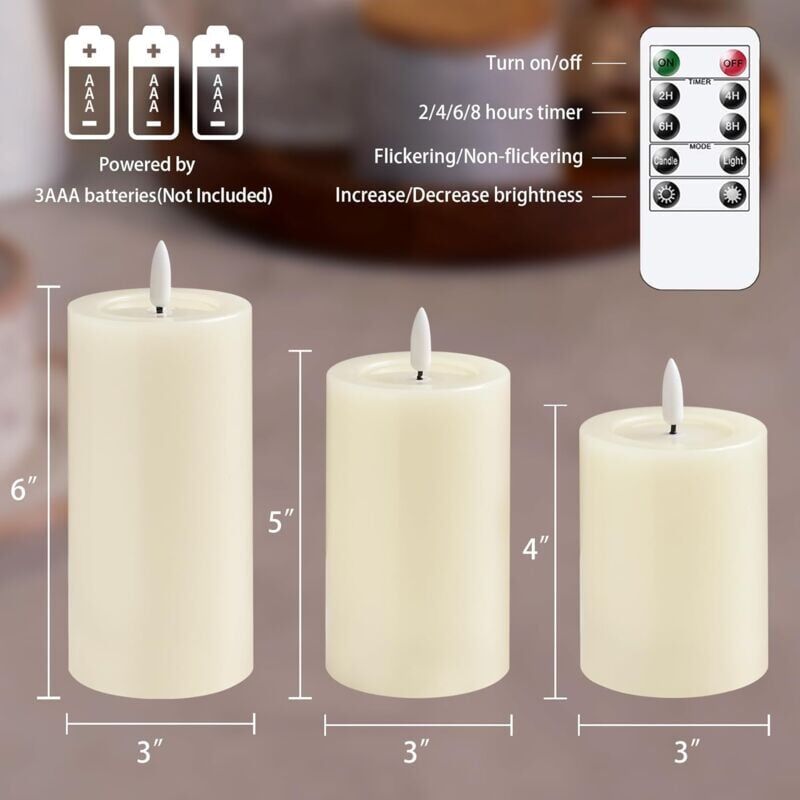 6 candele elettriche a led senza fiamma, lampada in vetro acrilico, batteria tremolante, candela tealight finta sfusa per matrimonio, Natale  15