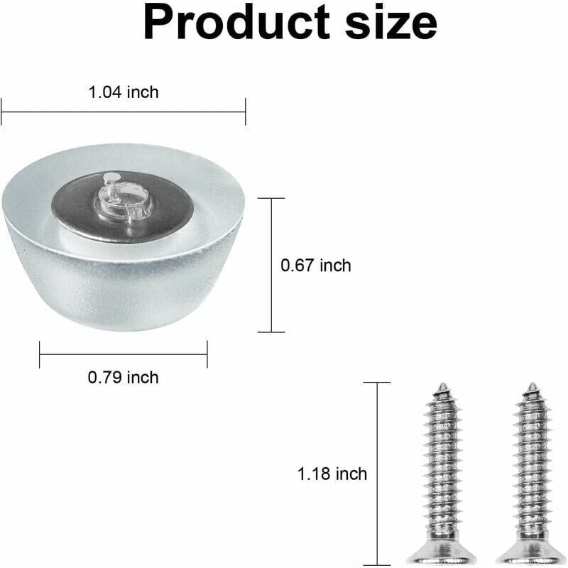 Piedini In Gomma Antiscivolo - Set Da 8 Pezzi Con Viti, Per Mobili E Elettrodomestici, 20x18x14mm - Foto 2