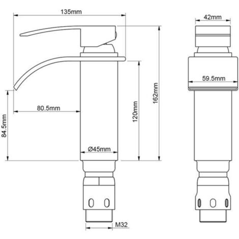 Rubinetto Cascata Bagno Rubinetto Lavabo A Cascata Con Beccuccio Girevole 360° - Cromato, Monocomando Per Acqua Fredda/Calda | Design Moderno Bidet Bagno - Foto 5