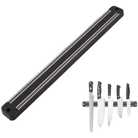 Porta Coltelli Magnetico Da Parete Gourmetop - 41,5 Cm In Legno Di Acacia, Per Cucina E Frigorifero, Montaggio Senza Fori - Foto 7