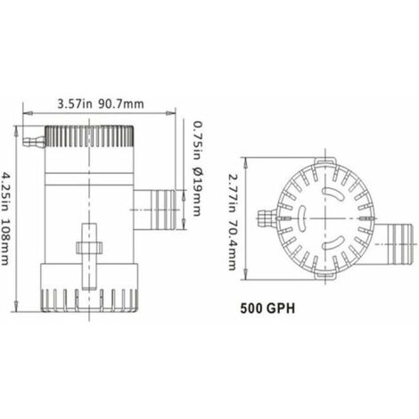 Pompa di sentina SEAFLO 1100 4160 L/h 12V SFBP1G110001 barca e fuoribordo