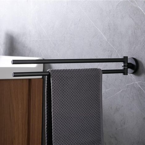 Appendi Accappatoio Bagno Portasciugamani Da Muro 62cm Nero - Porta Asciugamani Acciaio Inossidabile SUS304 Accessorio Bagno 62 Cm - Foto 8