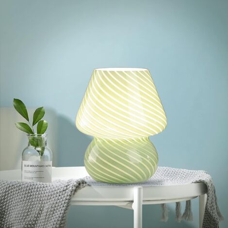 Lampada Notturna A Fungo LED – Luce Bianca Calda Per Comodino, Design Carino E Base In Legno