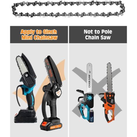Catene Per Motosega Da 6 Pollici - Set Di 4 Con Affilatrici | Compatibile Con Mini Motoseghe - Foto 10
