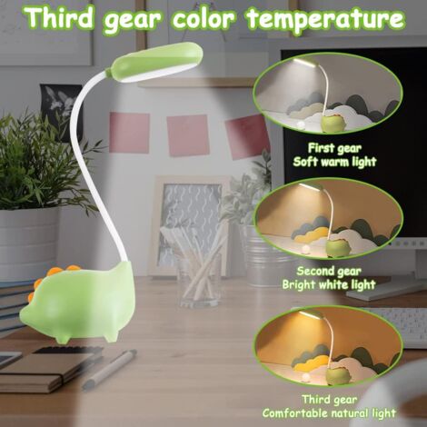Lampada da scrivania a LED ricaricabile senza fili, 3 colori e 3 intensità dimmerabili, lampada da comodino con controllo touch per bambini con clip, | Leroy Merlin