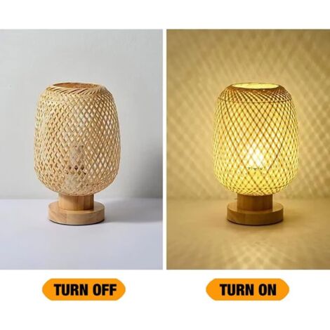 Raffinata lampada da tavolo in metallo con paralume in tessuto, luce calda monocromatica/attacco E27 interruttore a pulsante standard europeo 25x50CM | Leroy Merlin