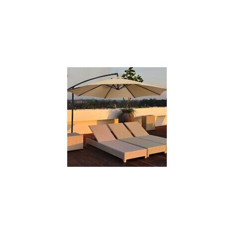 Tenda da sole a caduta con bracci 200cm telo impermeabile bianco blu G