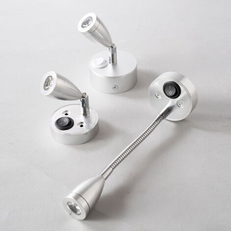 Lampada Da Lettura LED A Collo Di Cigno - Luce Bianca Calda, 3W, Regolabile, Per Comodino O Parete - Foto 2