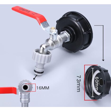 SUPERTOOL - Rubinetto per serbatoio dell'acqua, 1 adattatore IBC