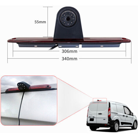 Kit Telecamera Retromarcia Per Mercedes Sprinter W906 / VW Crafter 2007-2015, Specchio 4.3'' + Telecamera 18mm - 4
