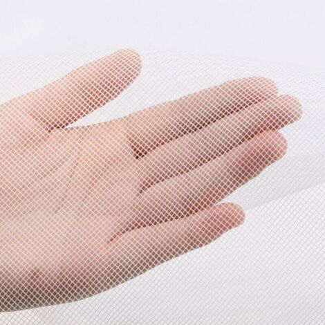 Zanzariera per finestra tagliabile 150cmX180cm, confezione da 2, zanzariera anti-insetto in tessuto con striscia adesiva, zanzariera a maglia fine per finestra senza forare - Bianco trasparente  YMYNY