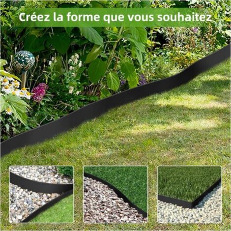 Bordo Giardino Flessibile, Bordi Aiuole Plastica, Con 30 Chiodi Di Fissaggio