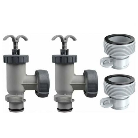 Valvola Di Manutenzione/intercettazione Per Piscina, Confezione Da 2, Con Connettore Per Tubo Da 32 Mm Valvola Per Piscina A Doppia Divisione Stantuffo Per Tubo Accessori Per Piscina 87520878