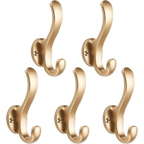 Ganci Appendiabiti Per Asciugamani E Vestiti, Confezione Da 6, In Lega Di Alluminio Antiruggine, Capacità 10 Kg, Con Viti E Tasselli, Uso Bagno E Armadio - 3