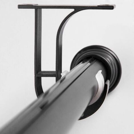 4 Staffe In Legno Per Aste Tendaggi – Diametro 35 Mm, Colore Marrone, Con Viti Di Montaggio Incluse - 3