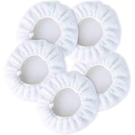 5 confezioni di cofano per lucidatore per auto da 5 a 6 pollici cofani per tampone morbido in microfibra lucidatore copertura per ceretta cofano applicatore  1420