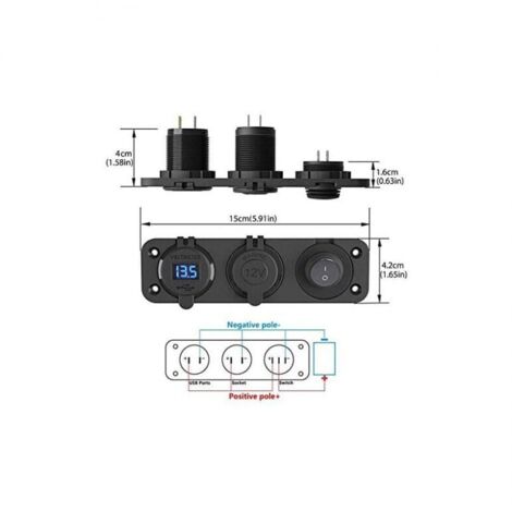 Thlevel Dual Presa USB per Caricabatteria da Auto QC3.0 36W e PD3.0 55W