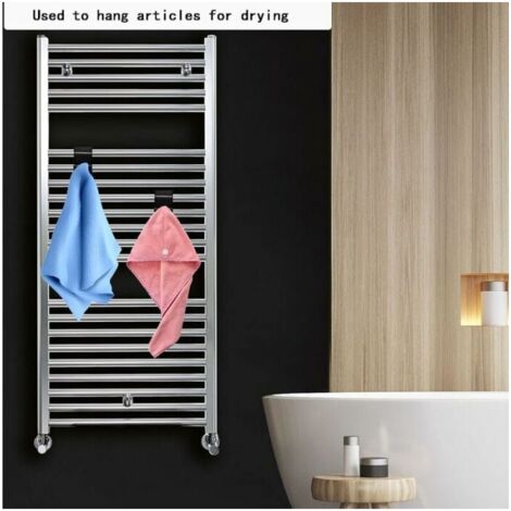Rseuphiee 8 Pezzi Ganci Termoarredo Bagno, Porta Asciugamani Bagno in Plastica, Appendi Asciugamani per Termosifoni, Gancio per Radiatore, Ganci Bagno per Tutti I Radiatori Standard, Bianco