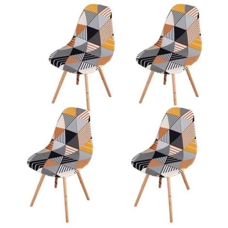 Set Di 4 Coprisedie Elasticizzati In Spandex Per Sala Da Pranzo - Rimovibili E Lavabili (Adatti A Varie Misure) - 2